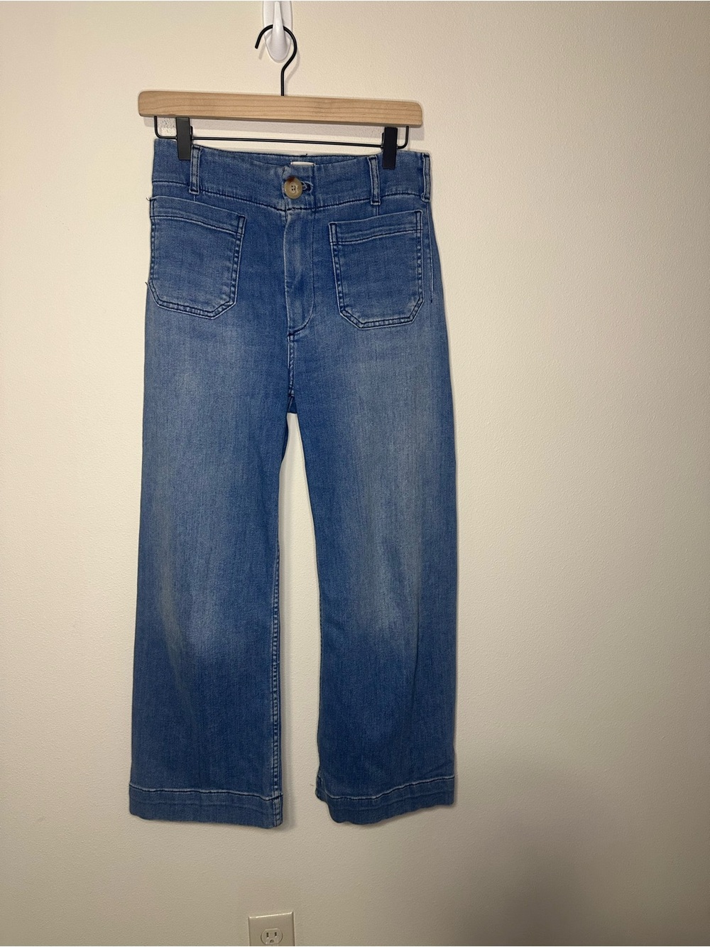 Anthropologie Colette Crop High-Rise Wide-Leg Jeans by Maeve size 26 - Picture 2 of 9